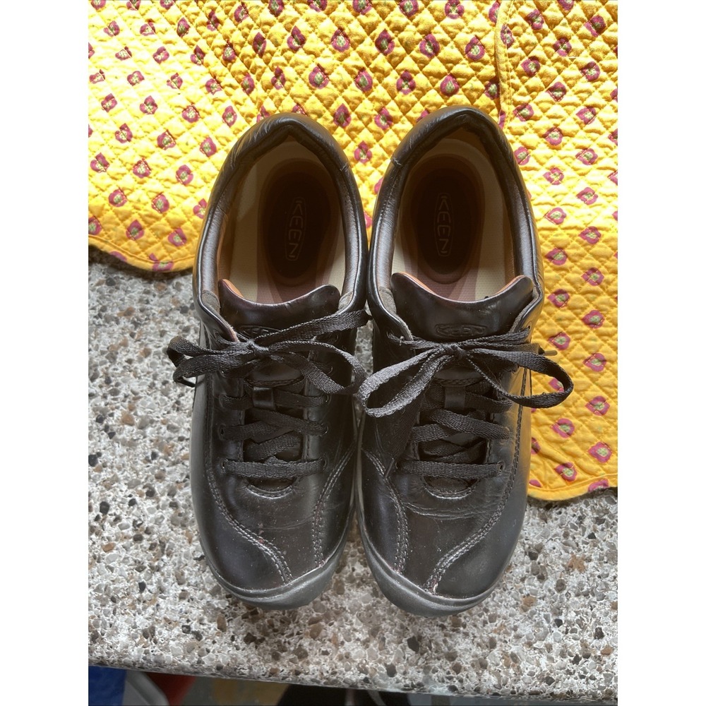 Keen Presidio II Shoes Women's US 10 Black Leather Hiking Low Lace Up Sneakers - Picture 6 of 16